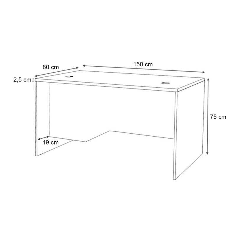 Γραφείο επαγγελματικό Venturo Megapap χρώμα λευκό 150x80x75εκ. Γραφείο επαγγελματικό Venturo Megapap χρώμα λευκό 150x80x75εκ.