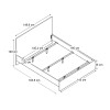 Κρεβάτι Troy Megapap χρώμα καρυδί 140x190εκ. Κρεβάτι Troy Megapap χρώμα καρυδί 140x190εκ.