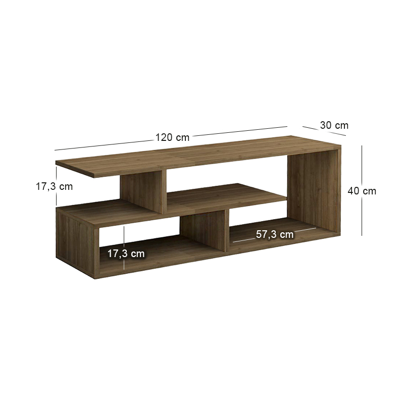 Έπιπλο τηλεόρασης Forever Megapap χρώμα καρυδί 120x30x40cm. Έπιπλο τηλεόρασης Forever Megapap χρώμα καρυδί 120x30x40cm.