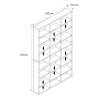 Βιβλιοθήκη Diamond Megapap χρώμα λευκό 100x16,6x178εκ. Βιβλιοθήκη Diamond Megapap χρώμα λευκό 100x16,6x178εκ.