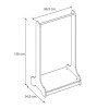 Έπιπλο εισόδου Glimer Megapap χρώμα λευκό 88,2x34,6x128εκ.
