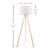 Φωτιστικό δαπέδου Rosling Megapap Mdf/ύφασμα Pvc χρώμα φυσικό/λευκό 38x21x140εκ. Φωτιστικό δαπέδου Rosling Megapap Mdf/ύφασμα Pvc χρώμα φυσικό/λευκό 38x21x140εκ.