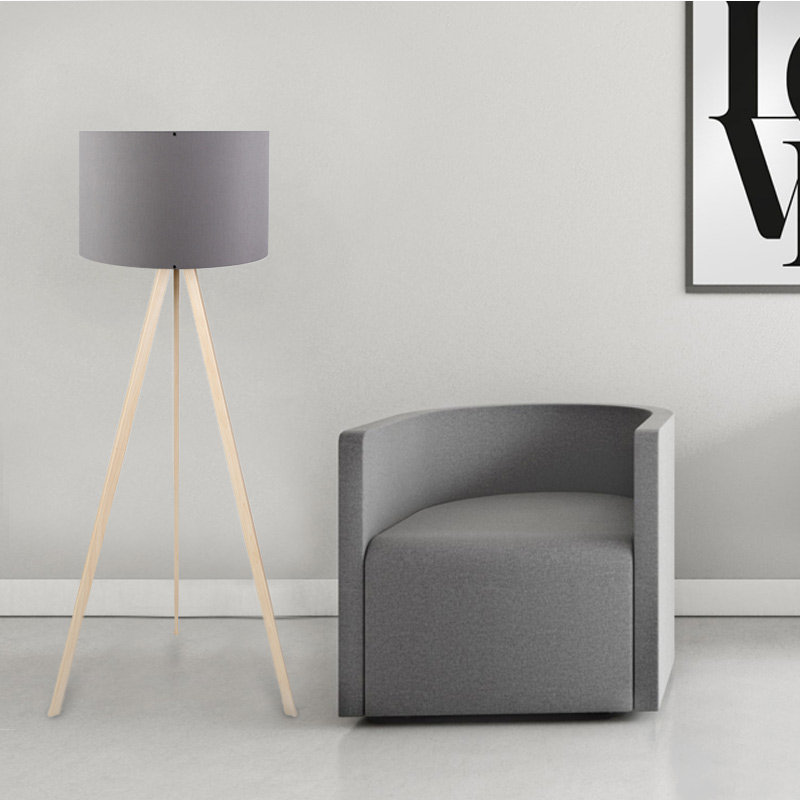 Φωτιστικό δαπέδου Rosling Megapap Mdf/ύφασμα Pvc χρώμα φυσικό/ανθρακί 38x21x140εκ. Φωτιστικό δαπέδου Rosling Megapap Mdf/ύφασμα Pvc χρώμα φυσικό/ανθρακί 38x21x140εκ.
