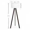 Φωτιστικό δαπέδου Rosling Megapap Mdf/ύφασμα Pvc χρώμα μαύρο - λευκό 38x38x140εκ. Φωτιστικό δαπέδου Rosling Megapap Mdf/ύφασμα Pvc χρώμα μαύρο - λευκό 38x38x140εκ.