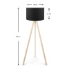 Φωτιστικό δαπέδου Rosling Megapap Mdf/ύφασμα Pvc χρώμα φυσικό/μαύρο 38x21x140εκ. Φωτιστικό δαπέδου Rosling Megapap Mdf/ύφασμα Pvc χρώμα φυσικό/μαύρο 38x21x140εκ.