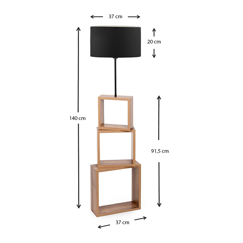 Φωτιστικό δαπέδου Claude Megapap Mdf/fabric Pvc χρώμα καφέ/μαύρο 37x20x140εκ. Φωτιστικό δαπέδου Claude Megapap Mdf/fabric Pvc χρώμα καφέ/μαύρο 37x20x140εκ.