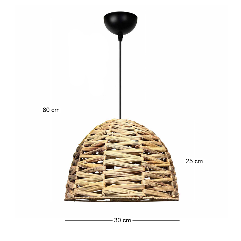 Φωτιστικό οροφής Kimi Megapap E27 wicker μονόφωτο χρώμα φυσικό Ø30x80εκ. Φωτιστικό οροφής Kimi Megapap E27 wicker μονόφωτο χρώμα φυσικό Ø30x80εκ.