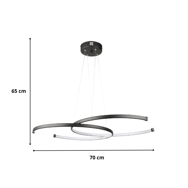 Φωτιστικό οροφής Led Cres Megapap μεταλλικό χρώμα μαύρο 70x48x65εκ. Φωτιστικό οροφής Led Cres Megapap μεταλλικό χρώμα μαύρο 70x48x65εκ.