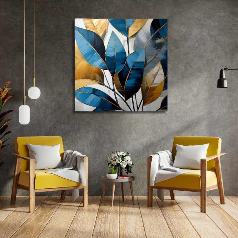 Πίνακας σε καμβά "Botanical Leaves" Megapap ψηφιακής εκτύπωσης 100x100x3εκ. Πίνακας σε καμβά "Botanical Leaves" Megapap ψηφιακής εκτύπωσης 100x100x3εκ.