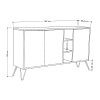 Μπουφές Clara Megapap χρώμα sapphire oak - ανθρακί 142x35,6x83εκ. Μπουφές Clara Megapap χρώμα sapphire oak - ανθρακί 142x35,6x83εκ.