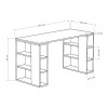 Γραφείο εργασίας Colmar Megapap χρώμα sapphire oak 140x60x75εκ Γραφείο εργασίας Colmar Megapap χρώμα sapphire oak 140x60x75εκ