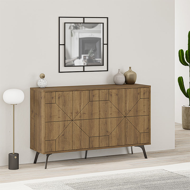 Μπουφές Dune Megapap χρώμα ανοιχτό καρυδί 123x35x77,4εκ. Μπουφές Dune Megapap χρώμα ανοιχτό καρυδί 123x35x77,4εκ.