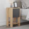 Κομοδίνο Ema Megapap χρώμα sapphire oak - ανθρακί 30x30x55εκ. Κομοδίνο Ema Megapap χρώμα sapphire oak - ανθρακί 30x30x55εκ.