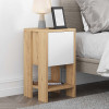 Κομοδίνο Ema Megapap χρώμα sapphire oak - λευκό 30x30x55εκ. Κομοδίνο Ema Megapap χρώμα sapphire oak - λευκό 30x30x55εκ.