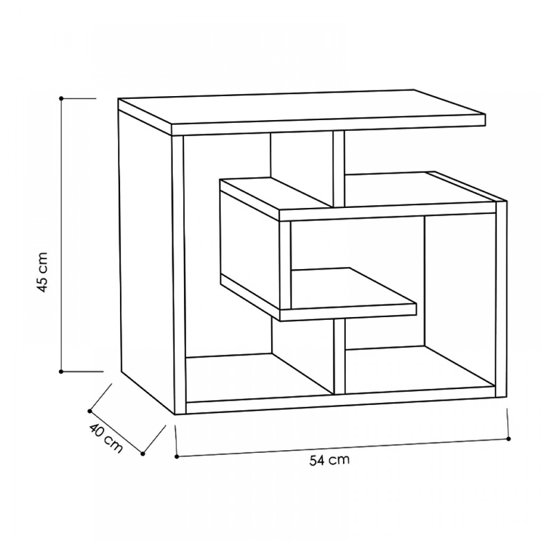 Τραπεζάκι βοηθητικό Labirent Megapap Megapap χρώμα λευκό 54x40x45εκ. Τραπεζάκι βοηθητικό Labirent Megapap Megapap χρώμα λευκό 54x40x45εκ.