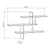 Ραφιέρα τοίχου Leo Megapap χρώμα sapphire oak 123x22x80εκ. Ραφιέρα τοίχου Leo Megapap χρώμα sapphire oak 123x22x80εκ.