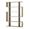 Βιβλιοθήκη Mito Megapap χρώμα sapphire oak - ανθρακί 108x25x161εκ. Βιβλιοθήκη Mito Megapap χρώμα sapphire oak - ανθρακί 108x25x161εκ.