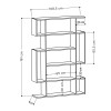 Βιβλιοθήκη Mito Megapap χρώμα λευκό 108x25x161εκ. Βιβλιοθήκη Mito Megapap χρώμα λευκό 108x25x161εκ.