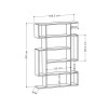 Βιβλιοθήκη Mito Megapap χρώμα λευκό 108x25x161εκ. Βιβλιοθήκη Mito Megapap χρώμα λευκό 108x25x161εκ.