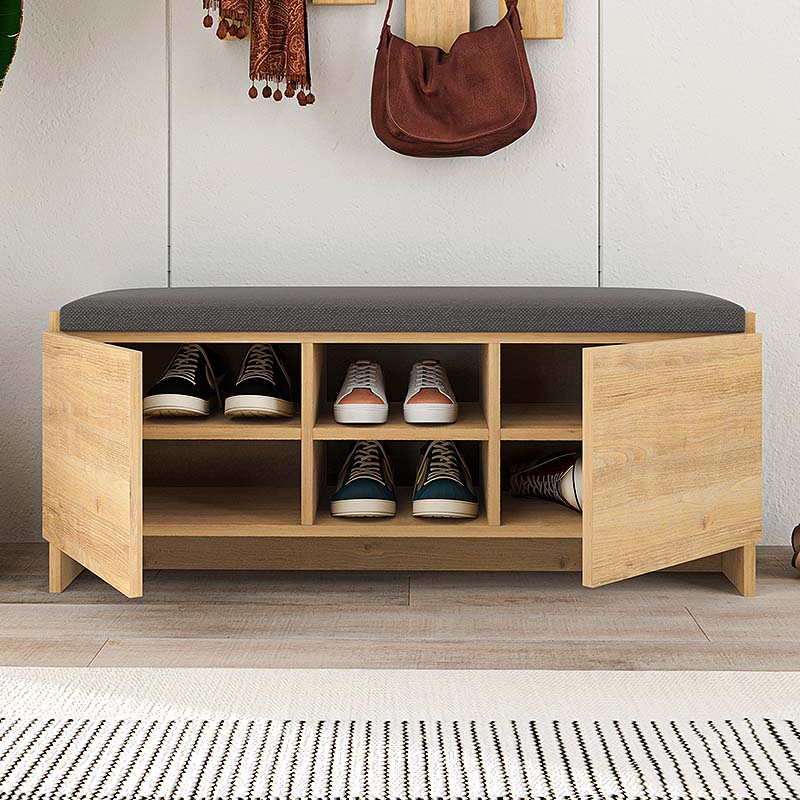 Παπουτσοθήκη Zulla Megapap χρώμα sapphire oak 110x37x43εκ. Παπουτσοθήκη Zulla Megapap χρώμα sapphire oak 110x37x43εκ.