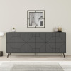 Μπουφές Dune Megapap χρώμα ανθρακί 184x35x77,4εκ. Μπουφές Dune Megapap χρώμα ανθρακί 184x35x77,4εκ.