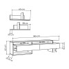 Έπιπλο τηλεόρασης Gara Megapap χρώμα ανθρακί 180x29,8x42εκ. Έπιπλο τηλεόρασης Gara Megapap χρώμα ανθρακί 180x29,8x42εκ.