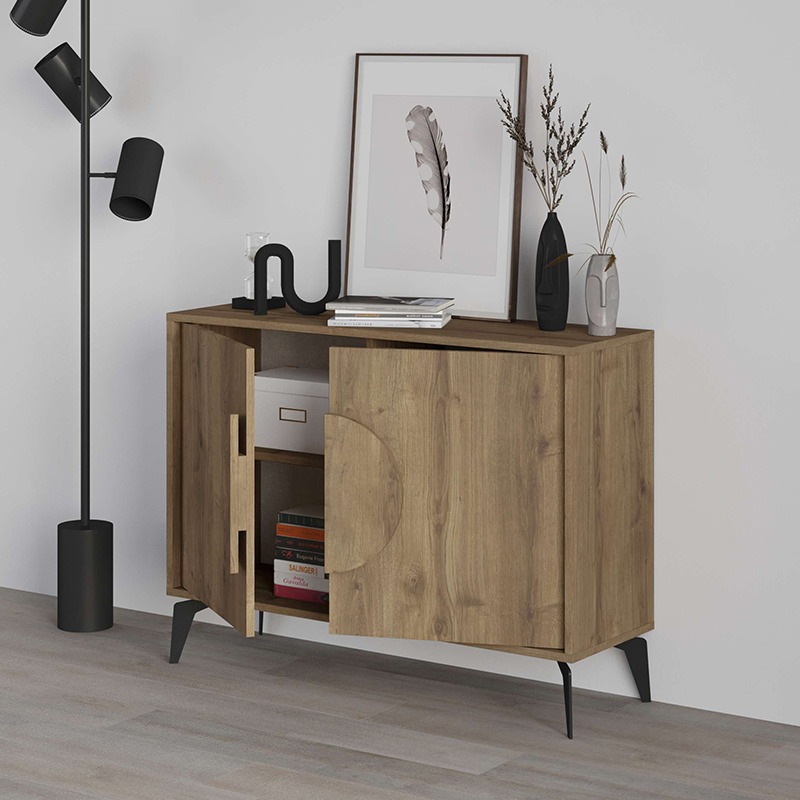 Μπουφές Gora Megapap χρώμα ανοιχτό καρυδί 110x35,6x82εκ. Μπουφές Gora Megapap χρώμα ανοιχτό καρυδί 110x35,6x82εκ.