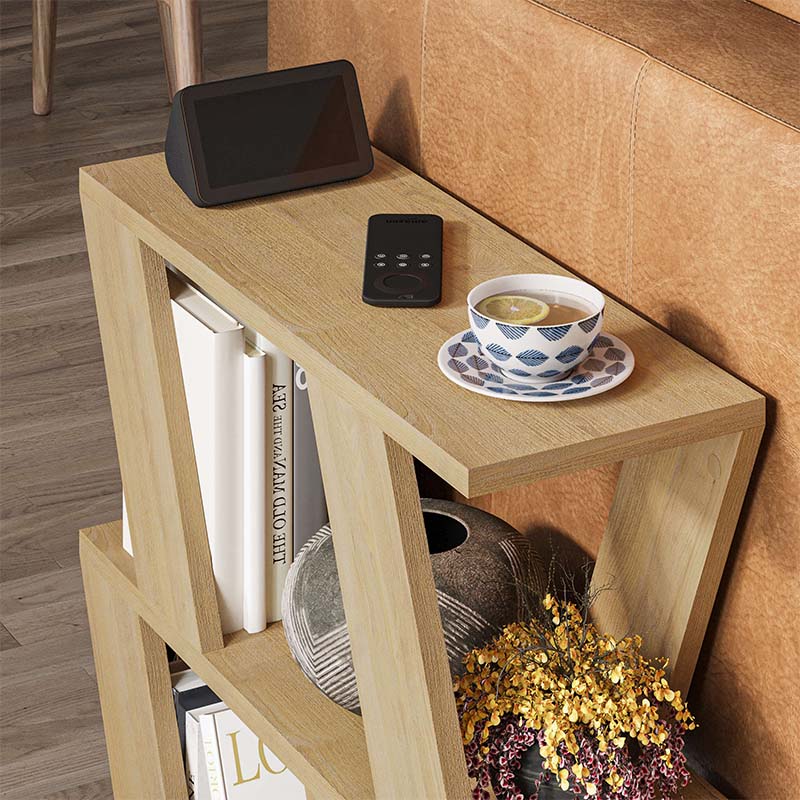 Τραπεζάκι βοηθητικό Lazena Megapap χρώμα sapphire oak 60x22x57εκ.