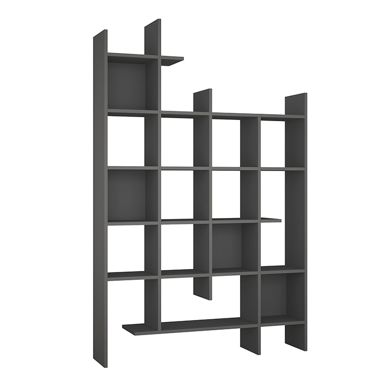 Βιβλιοθήκη Manco Megapap χρώμα ανθρακί 122x25,5x188εκ. Βιβλιοθήκη Manco Megapap χρώμα ανθρακί 122x25,5x188εκ.