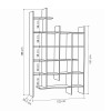 Βιβλιοθήκη Manco Megapap χρώμα ανθρακί 122x25,5x188εκ. Βιβλιοθήκη Manco Megapap χρώμα ανθρακί 122x25,5x188εκ.