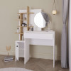 Τουαλέτα με καθρέπτη Mup Megapap χρώμα λευκό - sapphire oak 105x35x151εκ. Τουαλέτα με καθρέπτη Mup Megapap χρώμα λευκό - sapphire oak 105x35x151εκ.