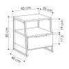 Κομοδίνο Pal Megapap χρώμα sapphire oak 45x40x50εκ. Κομοδίνο Pal Megapap χρώμα sapphire oak 45x40x50εκ.