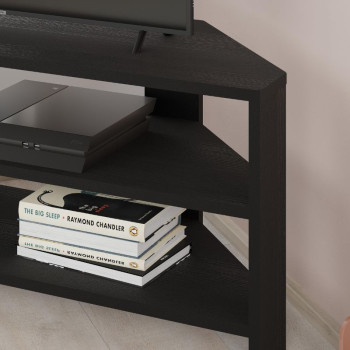 Έπιπλο τηλεόρασης γωνιακό Thales Megapap χρώμα black wood 110x36x45εκ. Έπιπλο τηλεόρασης γωνιακό Thales Megapap χρώμα black wood 110x36x45εκ.