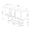 Μπουφές Tontini Megapap χρώμα λευκό - μαύρο εφέ μαρμάρου 150x42x79,5εκ. Μπουφές Tontini Megapap χρώμα λευκό - μαύρο εφέ μαρμάρου 150x42x79,5εκ.