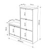 Παπουτσοθήκη Dude Megapap χρώμα λευκό 104,8x26x118,5εκ. Παπουτσοθήκη Dude Megapap χρώμα λευκό 104,8x26x118,5εκ.