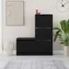 Παπουτσοθήκη Dude Megapap χρώμα μαύρο 104,8x26x118,5εκ. Παπουτσοθήκη Dude Megapap χρώμα μαύρο 104,8x26x118,5εκ.