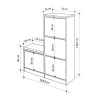 Παπουτσοθήκη Dude Megapap χρώμα μαύρο 104,8x26x118,5εκ. Παπουτσοθήκη Dude Megapap χρώμα μαύρο 104,8x26x118,5εκ.