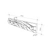 Κρεμάστρα τοίχου Flow Megapap χρώμα λευκό 63x1,8x9,8εκ. Κρεμάστρα τοίχου Flow Megapap χρώμα λευκό 63x1,8x9,8εκ.