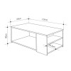 Τραπεζάκι σαλονιού Berg Megapap χρώμα γκρι ρετρό 110x60x40εκ. Τραπεζάκι σαλονιού Berg Megapap χρώμα γκρι ρετρό 110x60x40εκ.