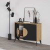 Μπουφές Gora Megapap χρώμα sapphire oak - silky black 110x40x82εκ. Μπουφές Gora Megapap χρώμα sapphire oak - silky black 110x40x82εκ.