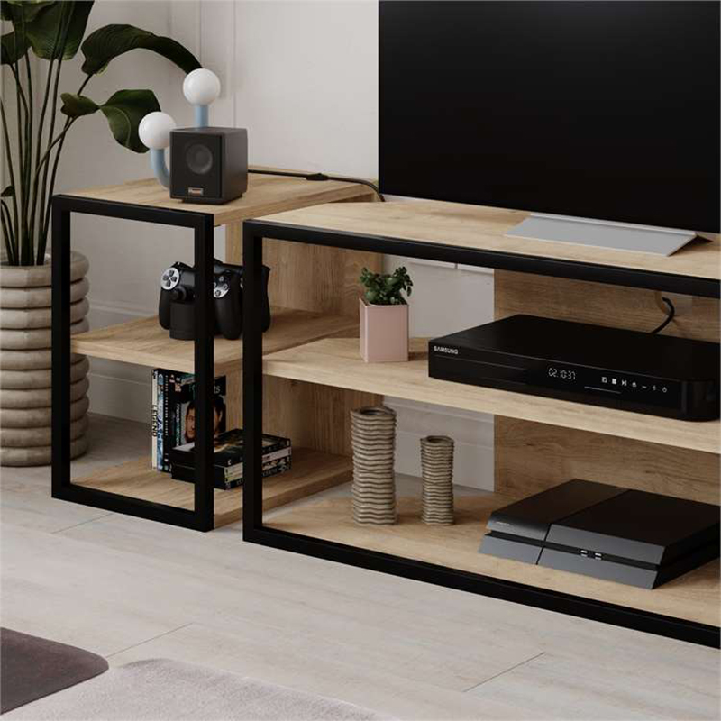 Έπιπλο τηλεόρασης γωνιακό Echo Megapap χρώμα sapphire oak 98x37x45εκ. Έπιπλο τηλεόρασης γωνιακό Echo Megapap χρώμα sapphire oak 98x37x45εκ.