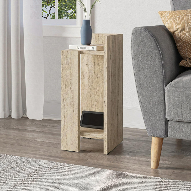 Κομοδίνο Elos Megapap δεξί χρώμα travertine 25x27x60εκ. Κομοδίνο Elos Megapap δεξί χρώμα travertine 25x27x60εκ.