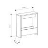 Τραπεζάκι βοηθητικό Simpi Megapap χρώμα sapphire oak 55x20x60εκ. Τραπεζάκι βοηθητικό Simpi Megapap χρώμα sapphire oak 55x20x60εκ.