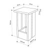 Τραπεζάκι βοηθητικό Tasos Megapap χρώμα λευκό 30x30x50,3εκ. Τραπεζάκι βοηθητικό Tasos Megapap χρώμα λευκό 30x30x50,3εκ.