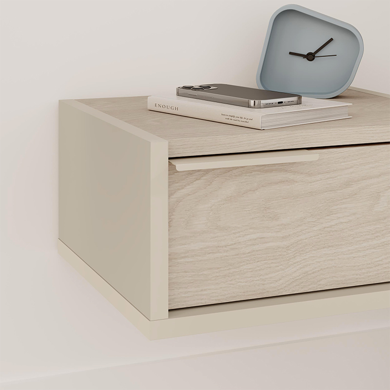 Κομοδίνο επιτοίχιο Eco Megapap χρώμα sandstone - light oak 40x33x18,5εκ. Κομοδίνο επιτοίχιο Eco Megapap χρώμα sandstone - light oak 40x33x18,5εκ.