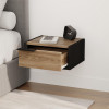 Κομοδίνο επιτοίχιο Eco Megapap χρώμα black wood - καρυδί Ud 40x33x18,5εκ. Κομοδίνο επιτοίχιο Eco Megapap χρώμα black wood - καρυδί Ud 40x33x18,5εκ.
