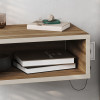 Κομοδίνο επιτοίχιο Brik Megapap με LED χρώμα καρυδί Ud - sandstone 45x30x18εκ.