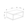 Κομοδίνο επιτοίχιο Brik Megapap με LED χρώμα καρυδί Ud - sandstone 45x30x18εκ.