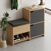 Παπουτσοθήκη Haven Megapap χρώμα sapphire oak - ανθρακί 101x35x80,4εκ. Παπουτσοθήκη Haven Megapap χρώμα sapphire oak - ανθρακί 101x35x80,4εκ.