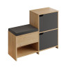 Παπουτσοθήκη Haven Megapap χρώμα sapphire oak - ανθρακί 101x35x80,4εκ. Παπουτσοθήκη Haven Megapap χρώμα sapphire oak - ανθρακί 101x35x80,4εκ.